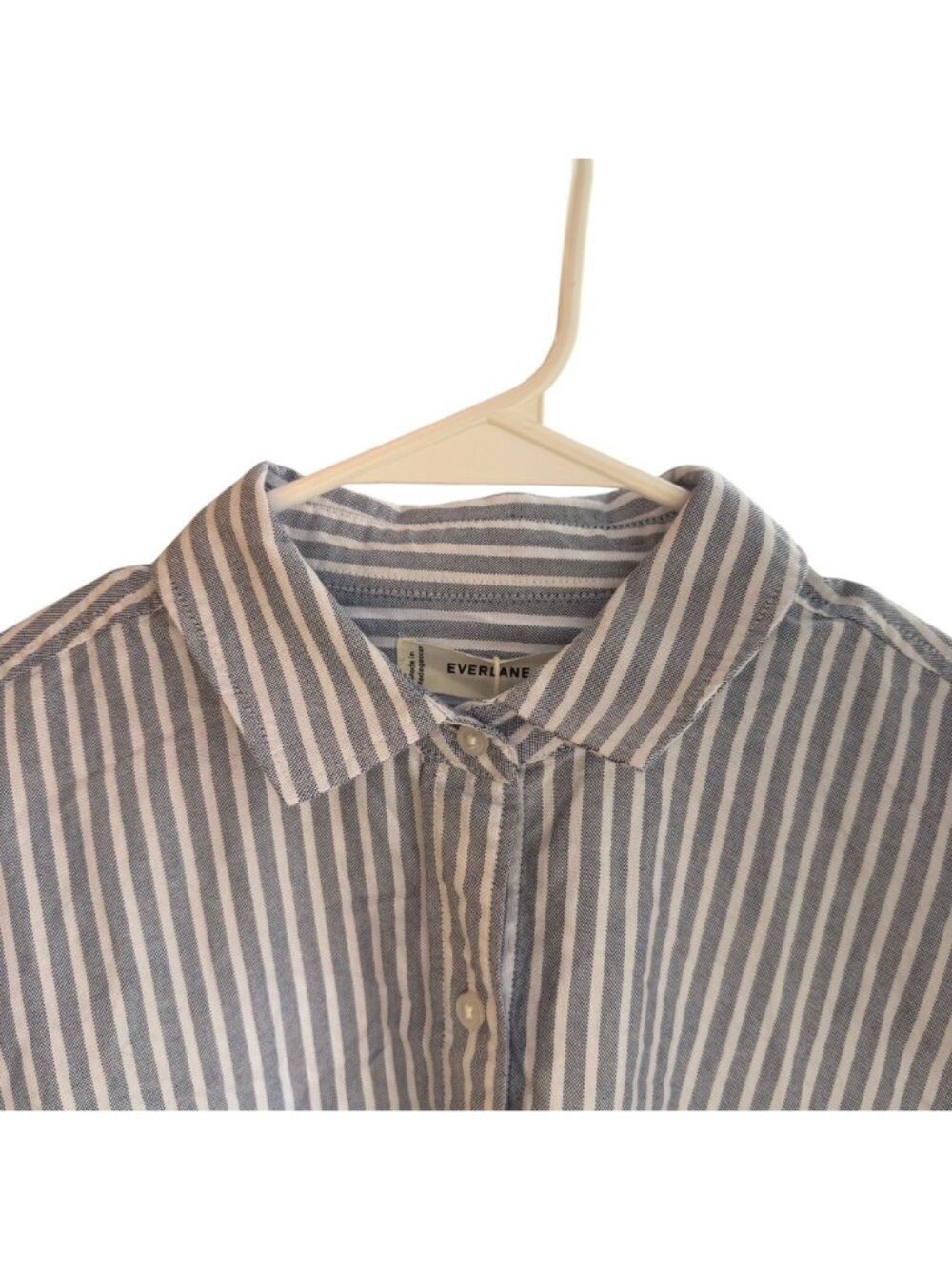 Everlane The Boxy Oxford Shirt Women's Size Medium in Blue & White Stripe NWT! - Picture 6 of 7